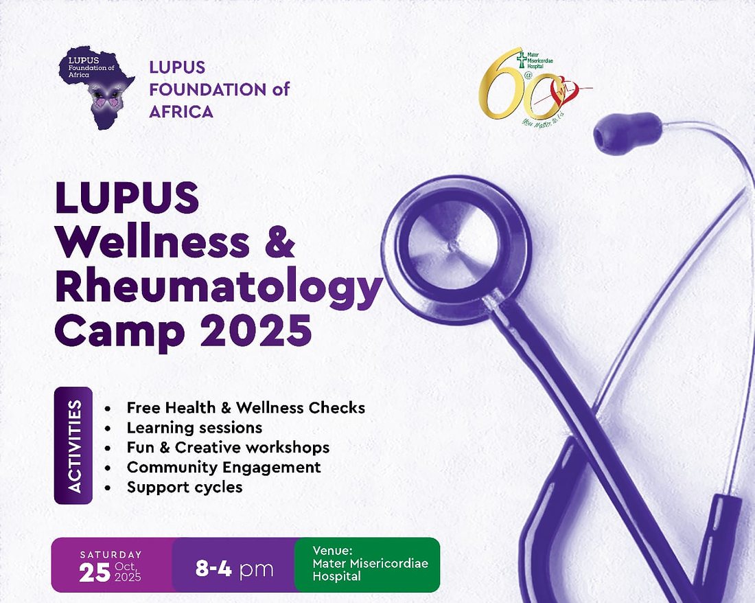 Flyer for the Lupus Wellness and Rheumatology Camp 2025 at Mater Misericordiae Hospital on Saturday 25 October 2025