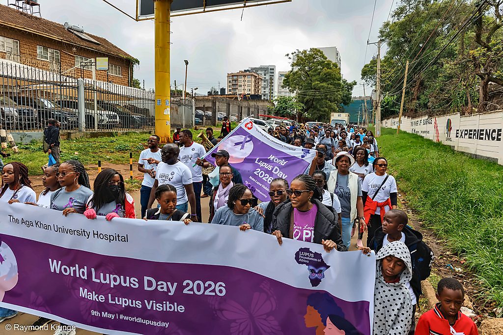 The march continuing through Nairobi
