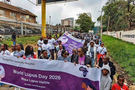 The march continuing through Nairobi