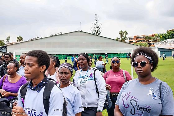 Community members at the event grounds