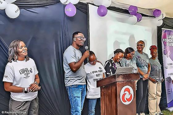 The LFA leadership team on stage at World Lupus Day 2026
